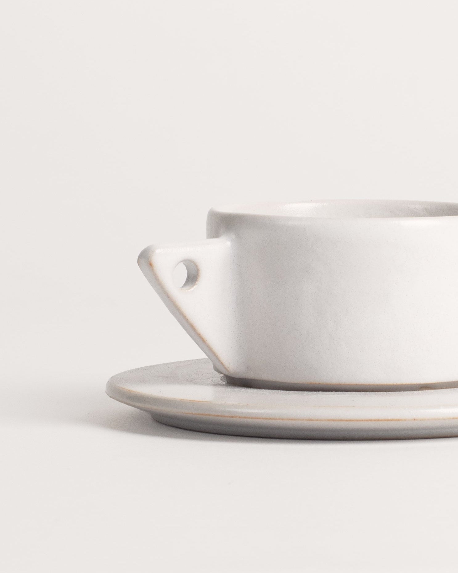 Tasse à café Milano en grès fin, tournée à la main, artisanat Français.