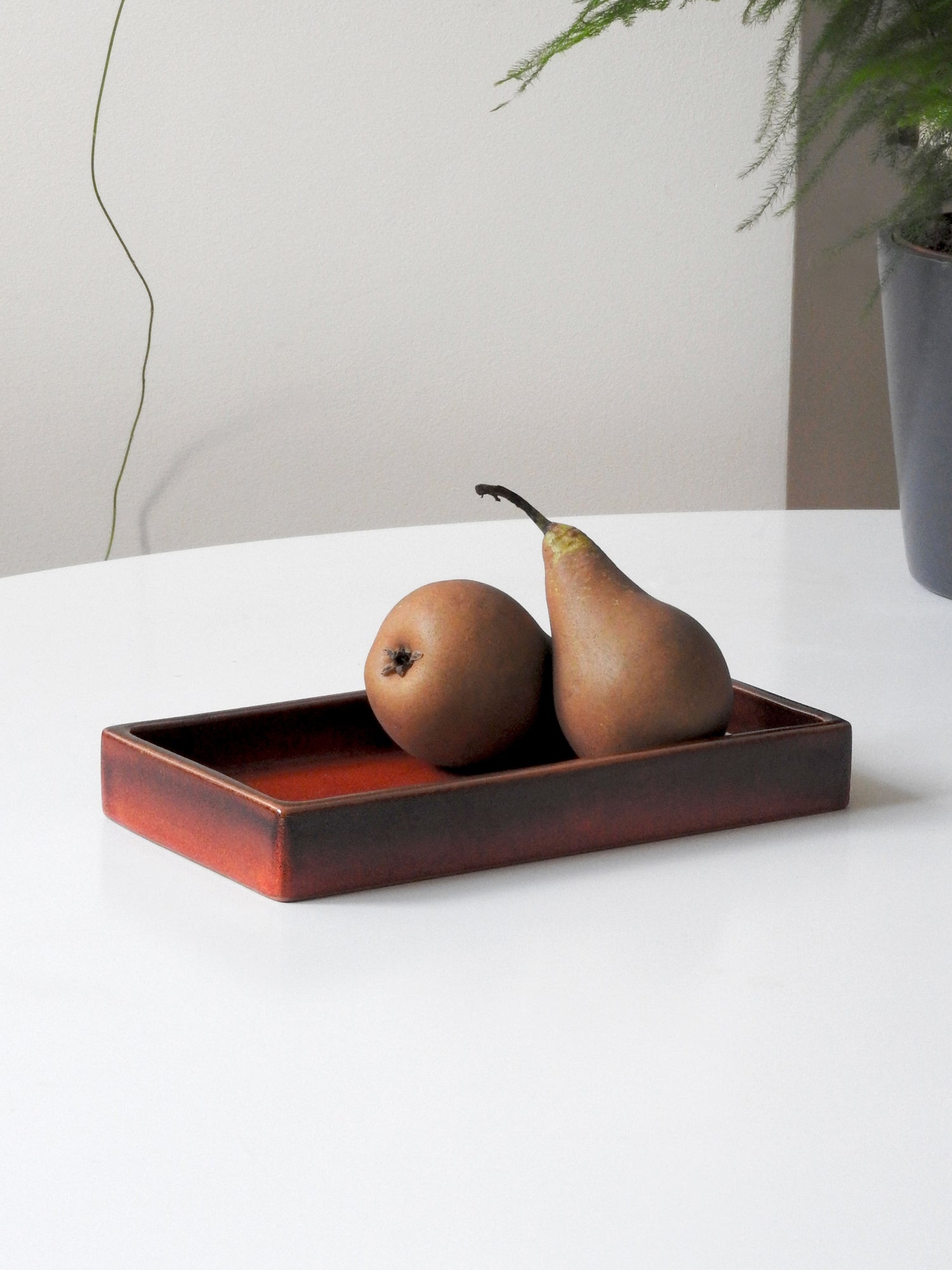 Plateau en céramique, terracotta, fait main-set à café, vide poche, assiette de service