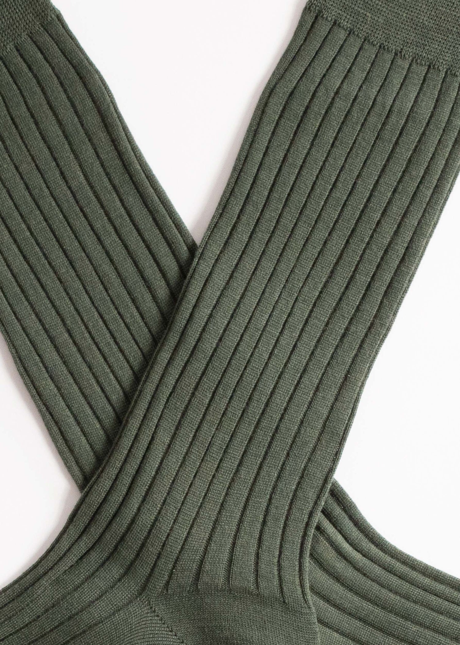 Chaussettes fines à côtes 80% laine 20% nylon confectionnées en Italie