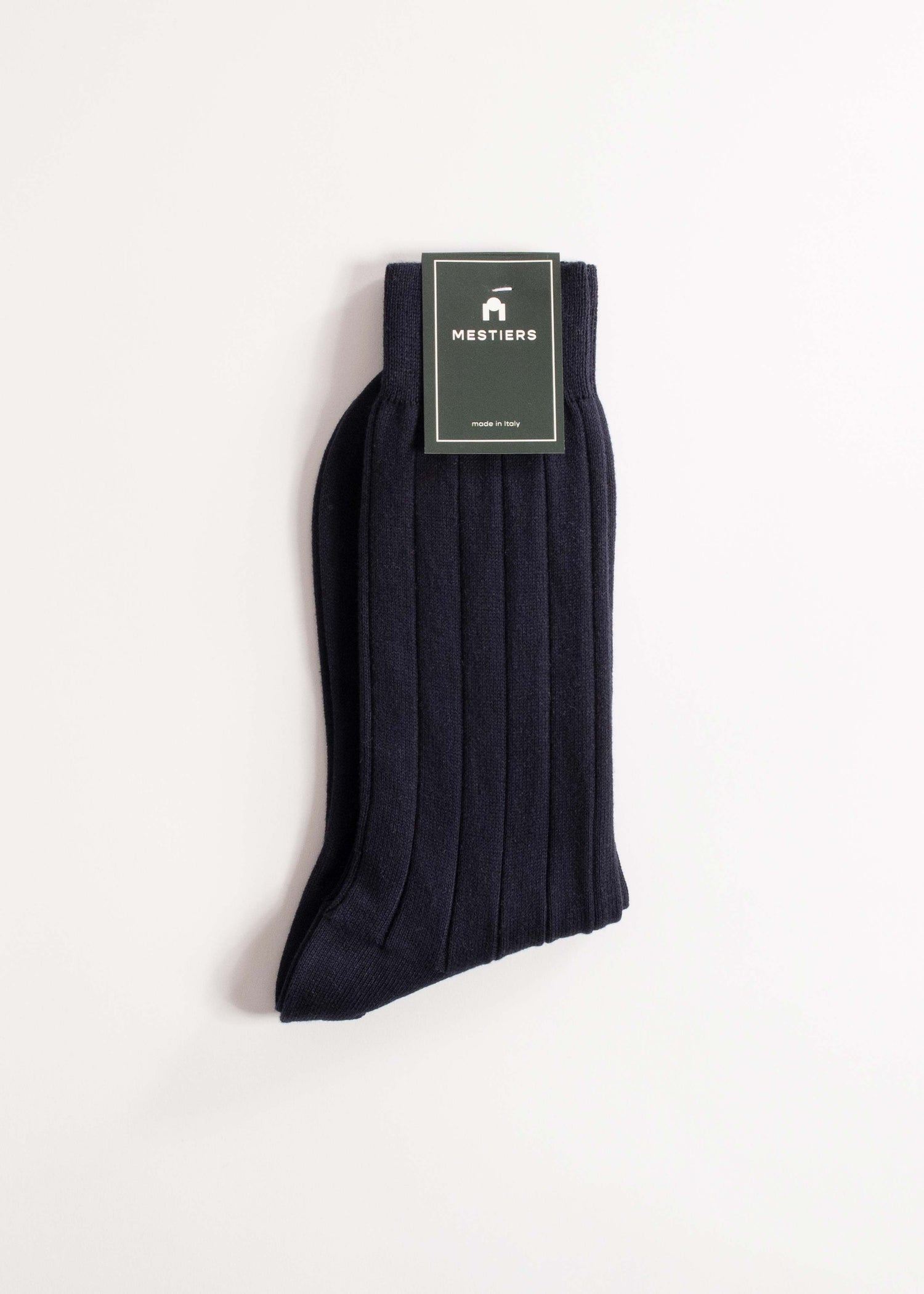 Chaussettes à côtes 100% coton Pima confectionnées en Italie
