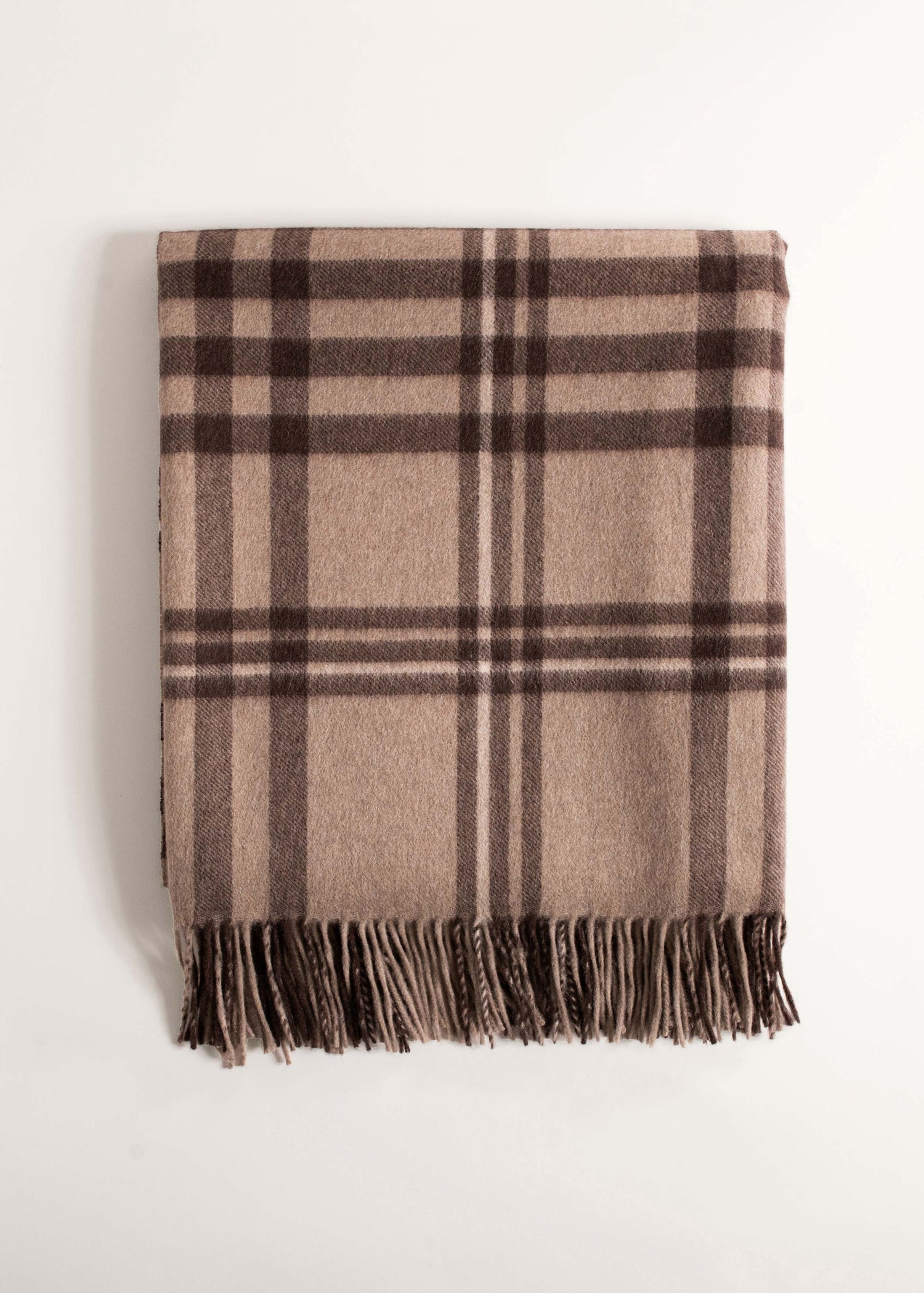 plaid cachemire tartan camel made in Italy