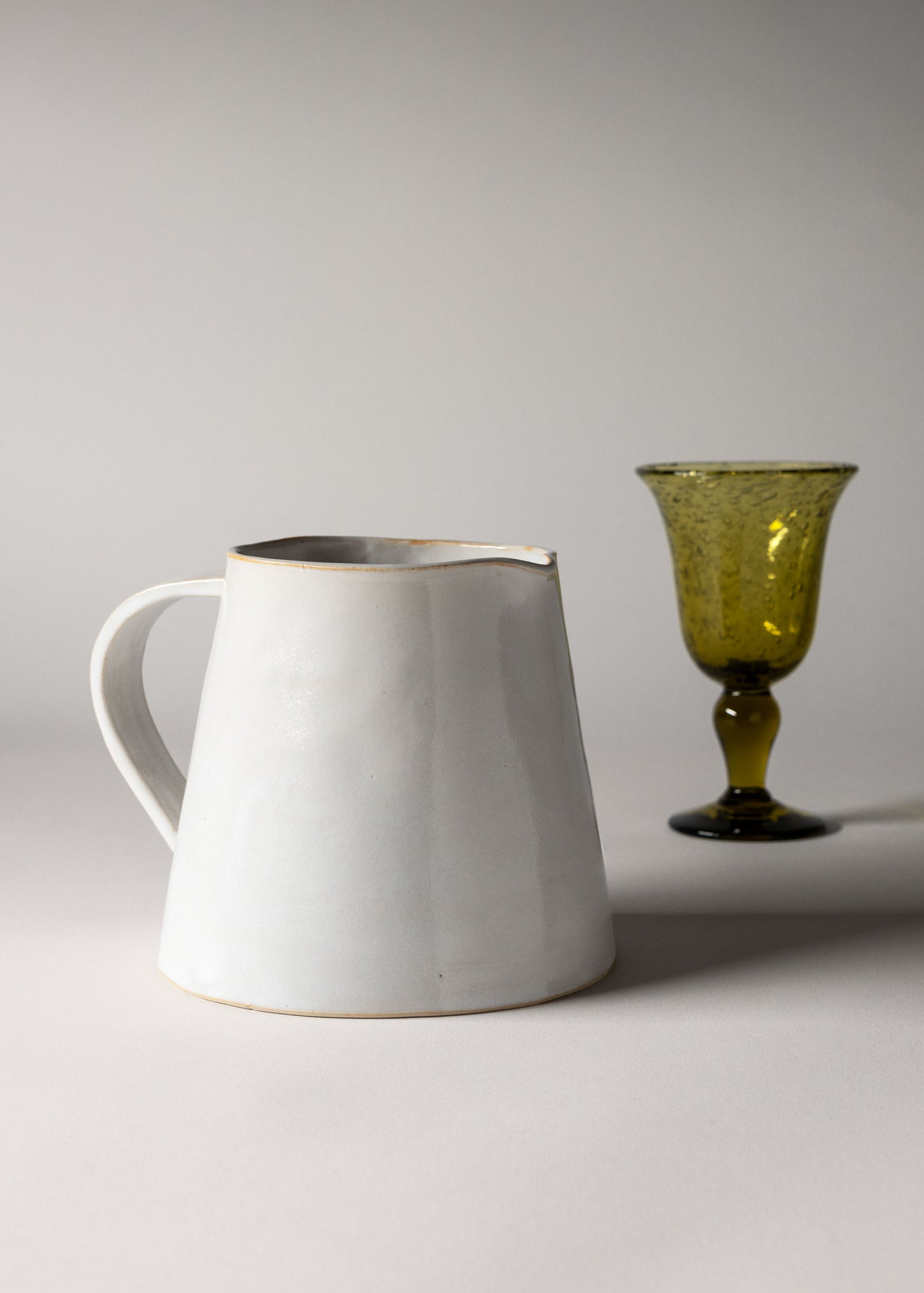 Pichet en gres Blanc