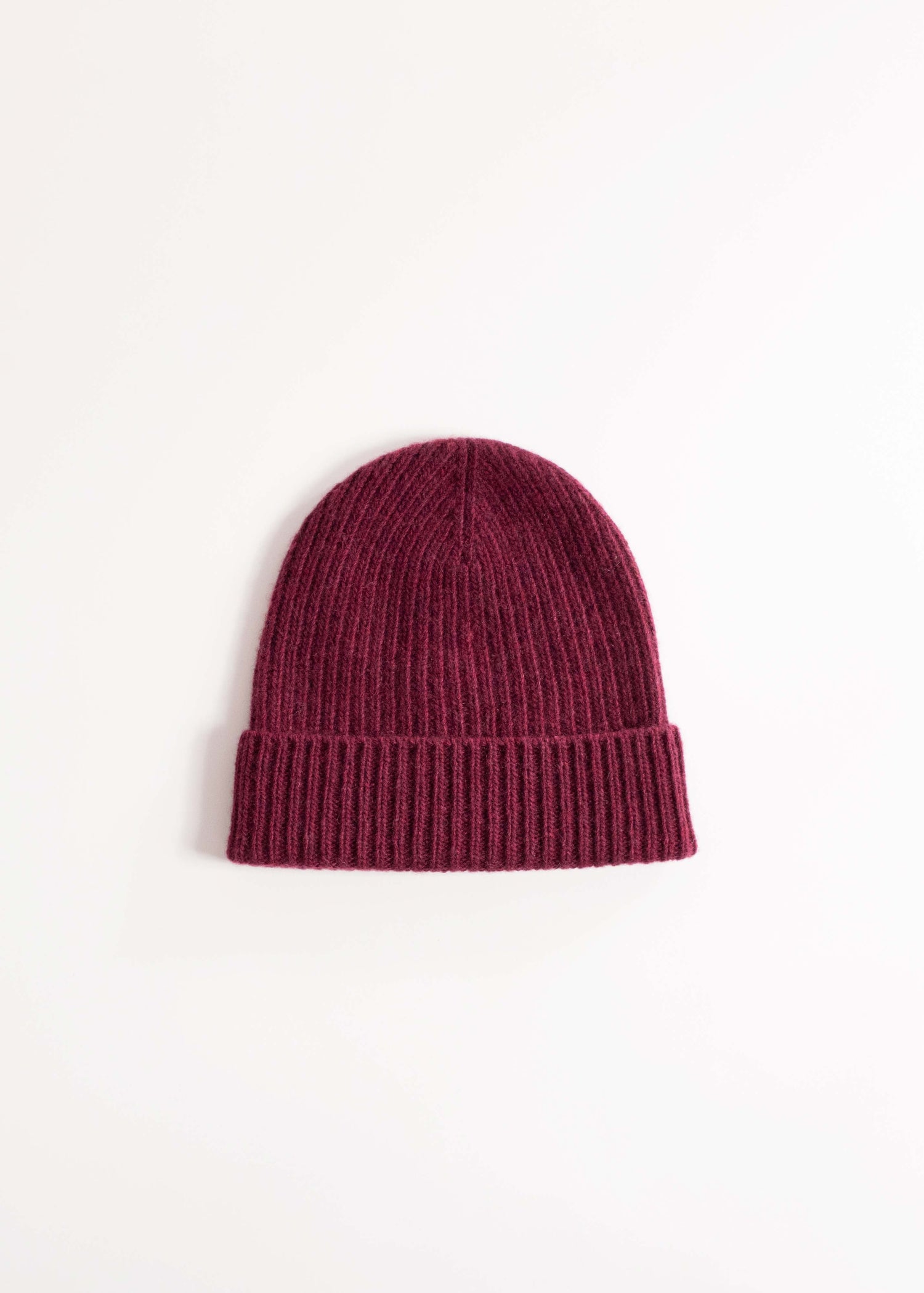 Cashmere knit hat - Burgundy