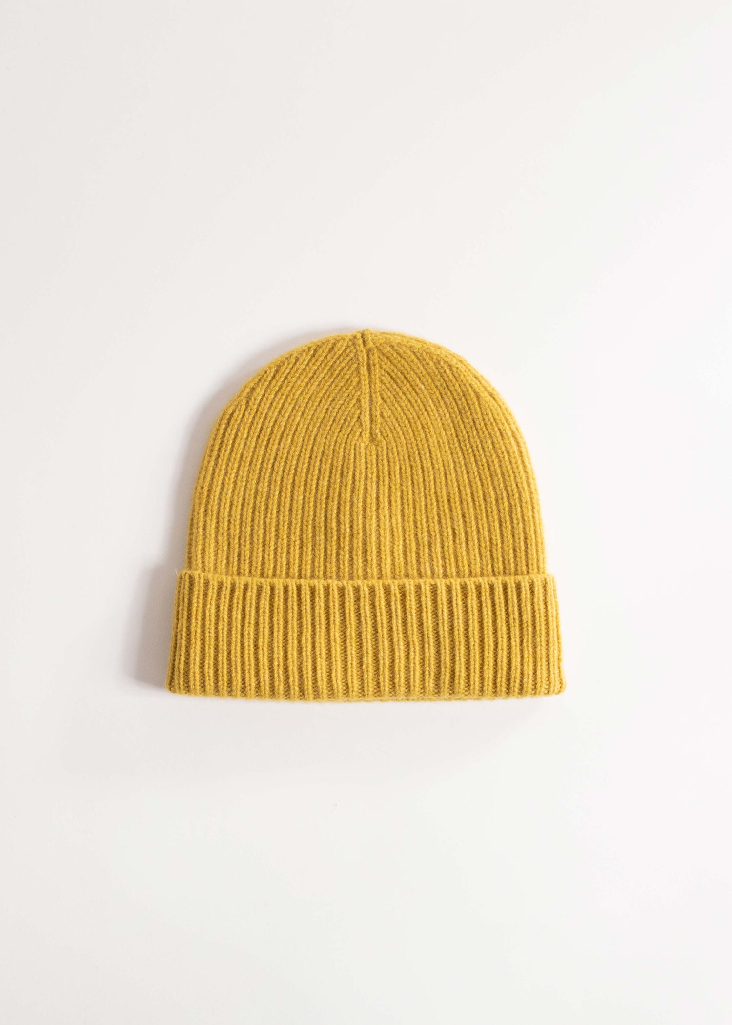 Cashmere knit hat - Yellow