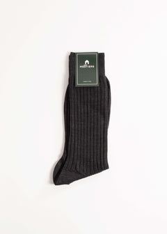Chaussettes fines à côtes 80% laine 20% nylon, confectionnées en Italie