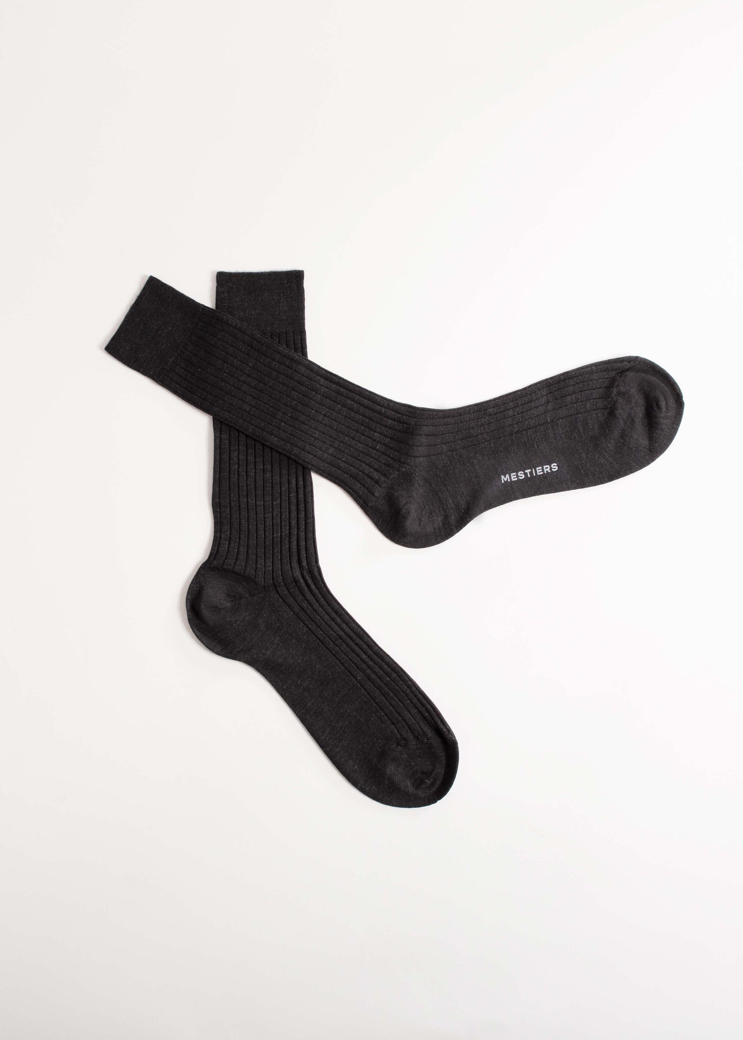 Chaussettes en fine laine - Anthracite