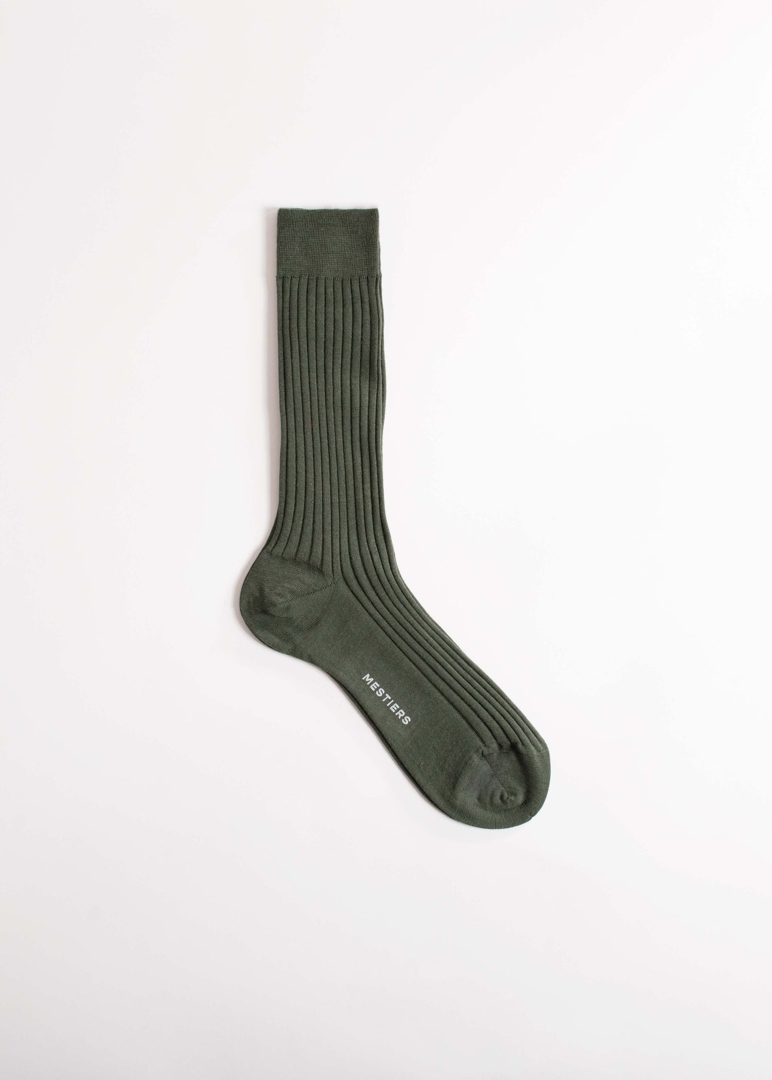 Chaussettes en fine laine - Vert kaki