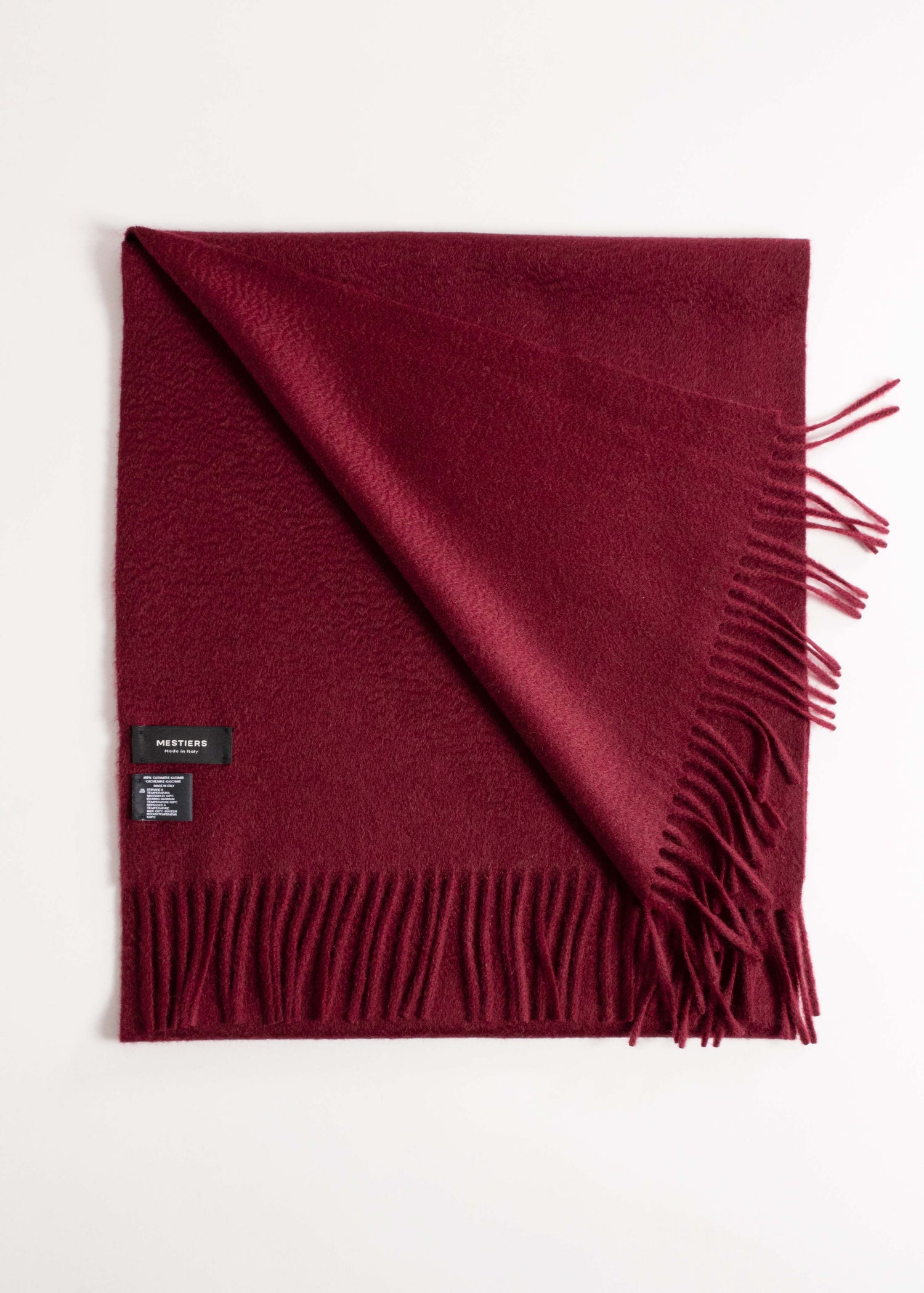 Moiré cashmere scarf - Opera Red