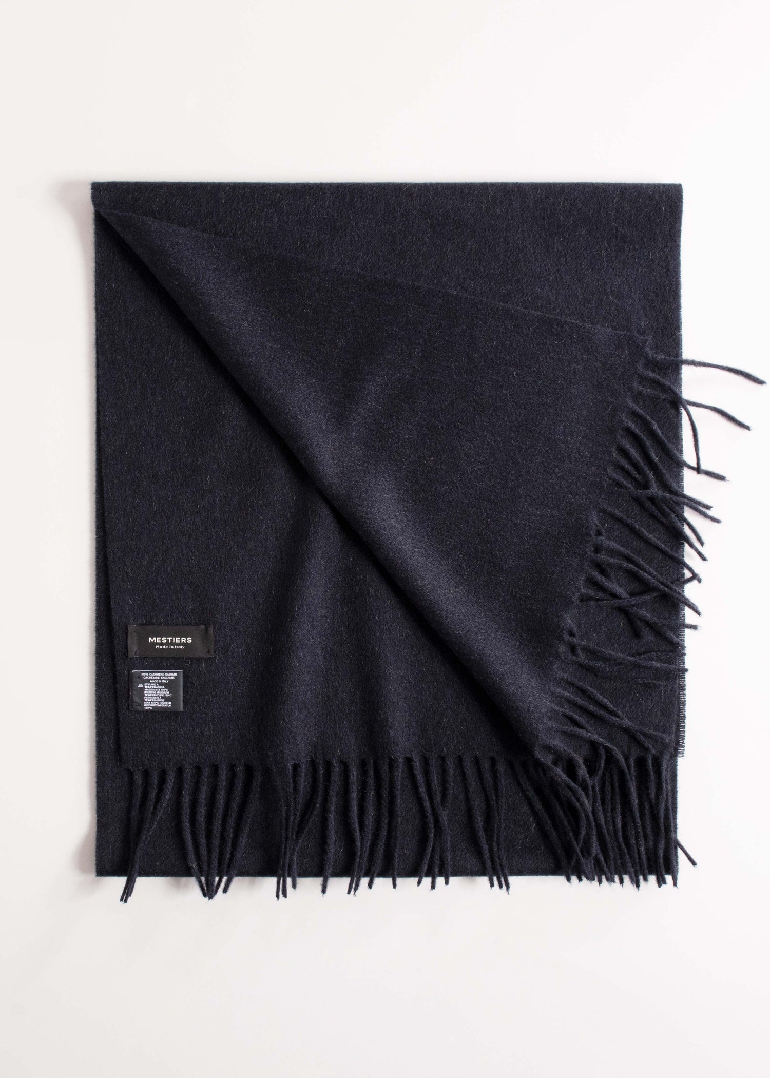 Cashmere scarf-Navy