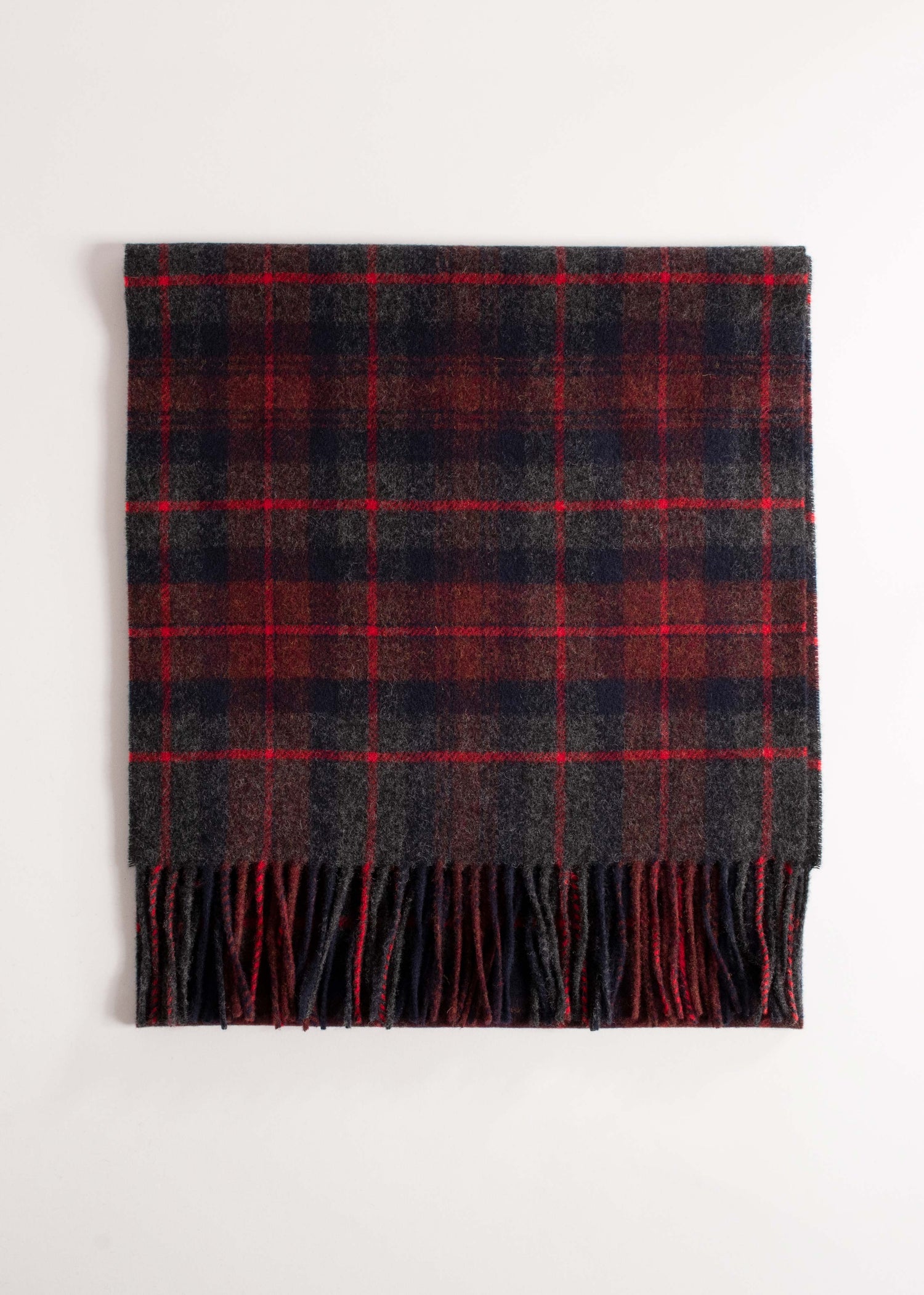 Écharpe en laine - Tartan rouge