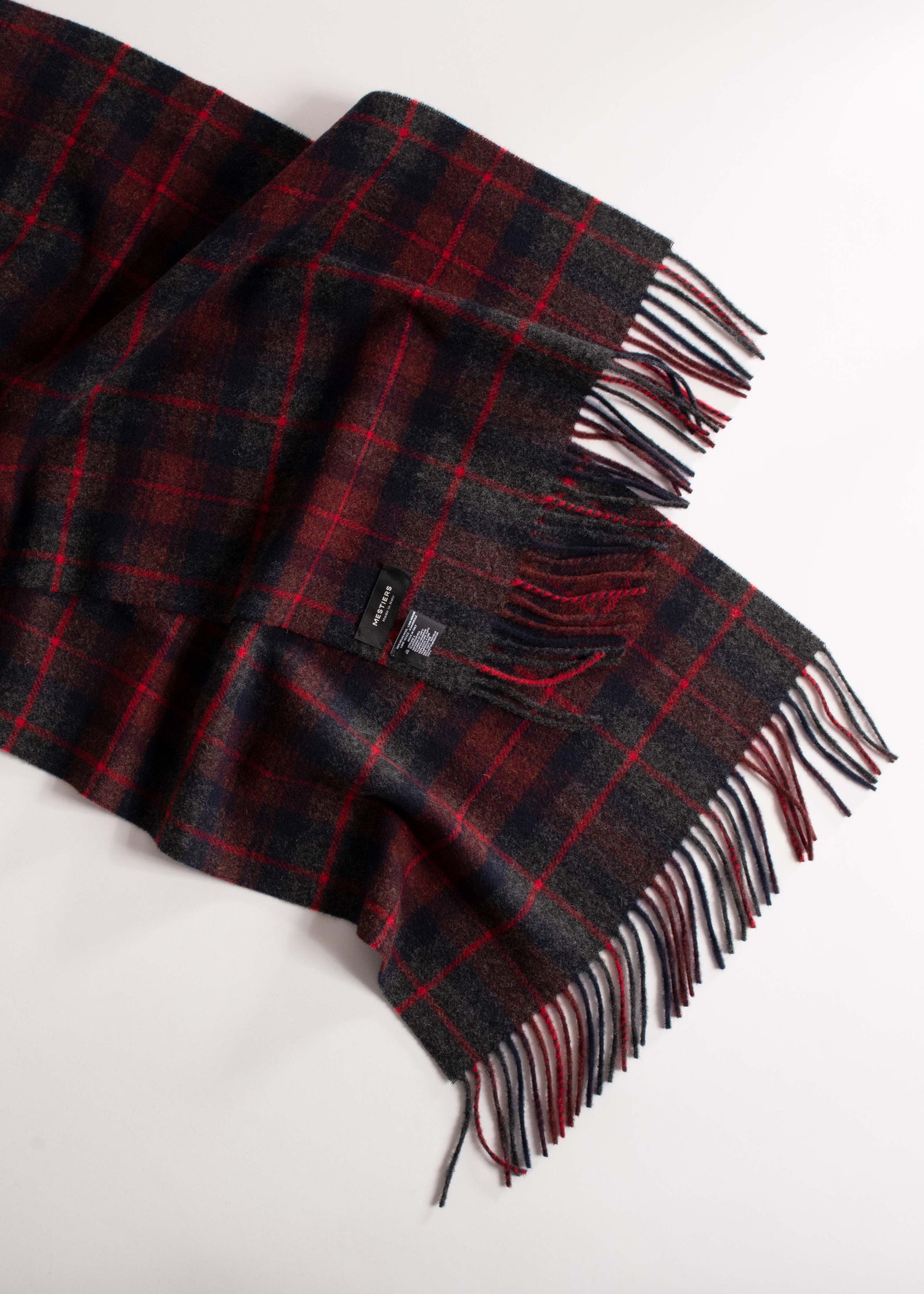 Écharpe en laine - Tartan rouge