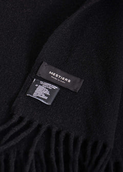 Écharpe cachemire noire made in Italy