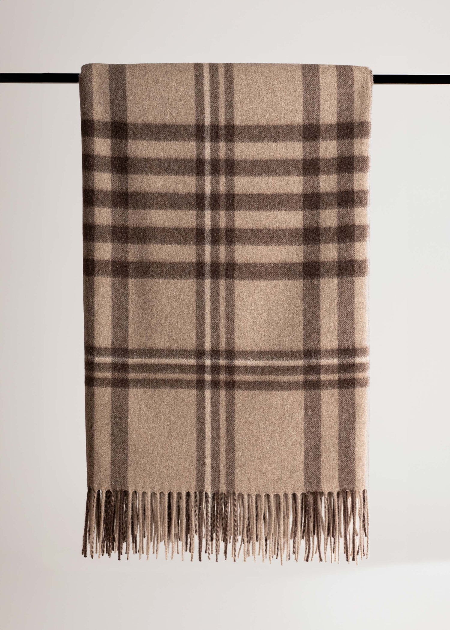 Plaid en cachemire - Tartan beige